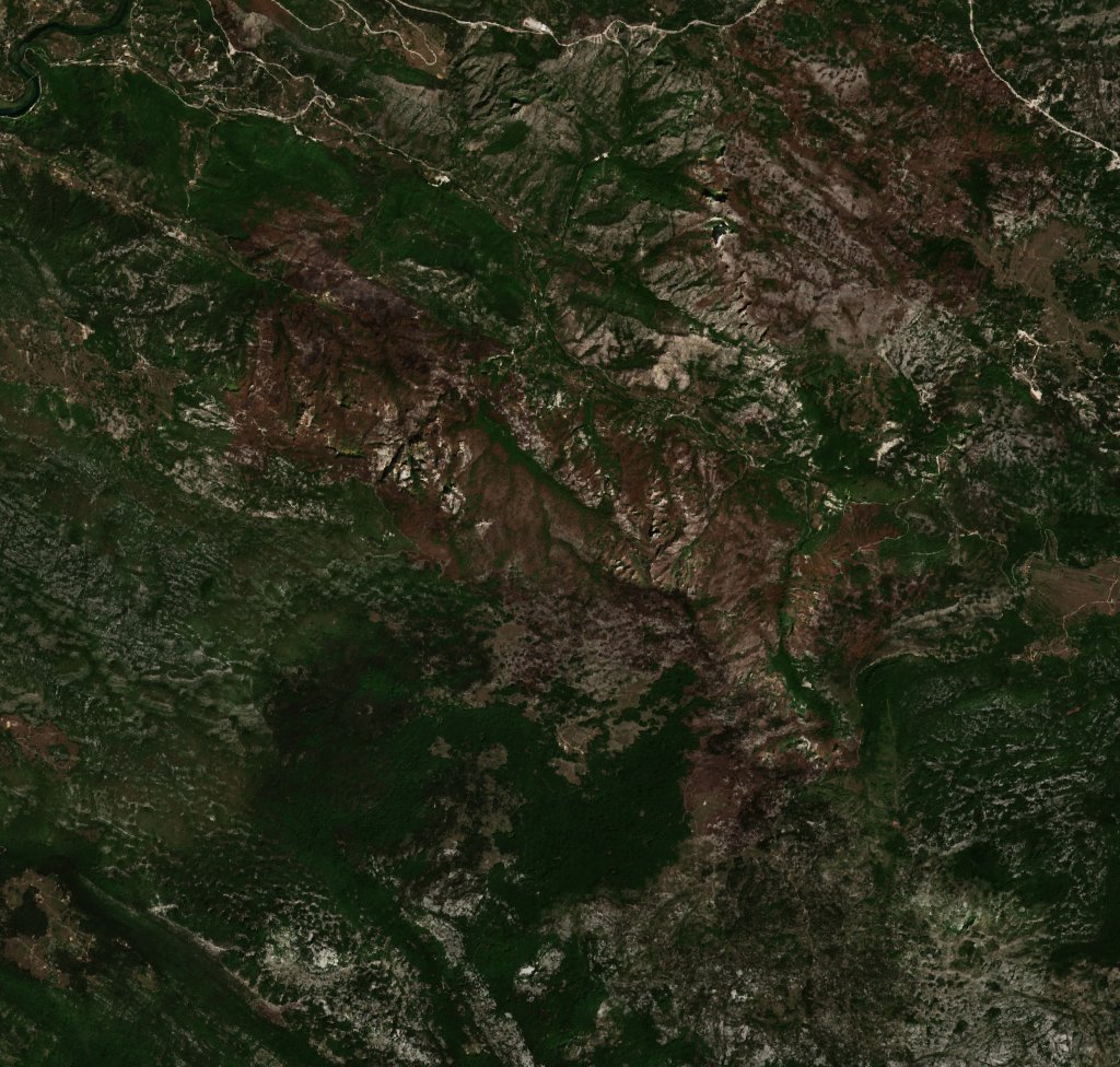The burned area in 2022-ben