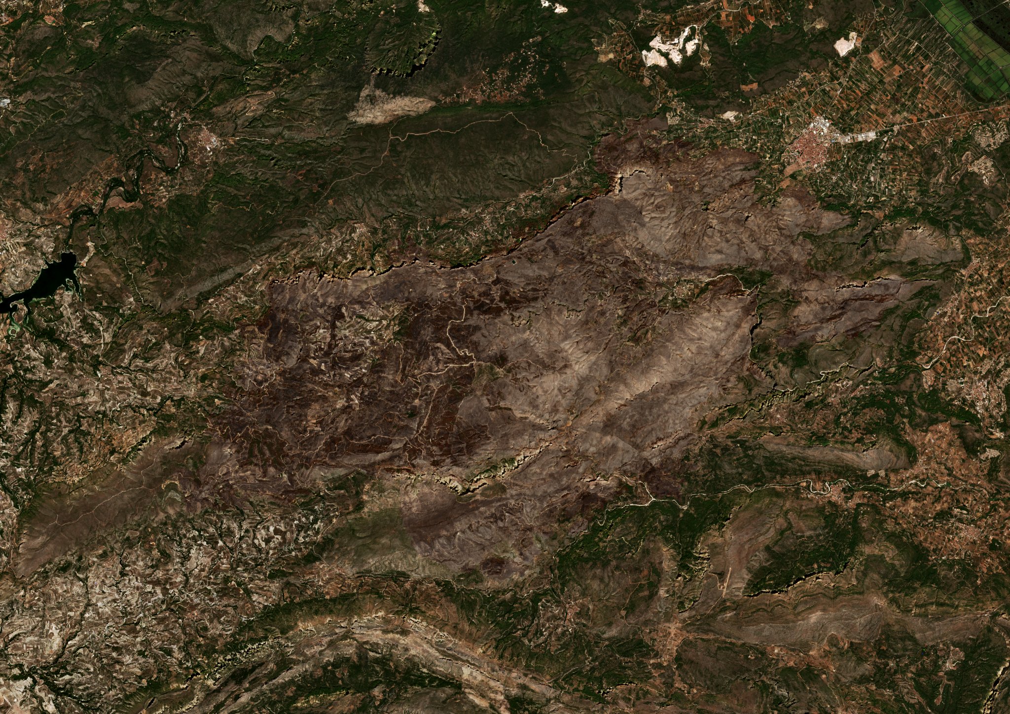 The burned area in 2022-ben