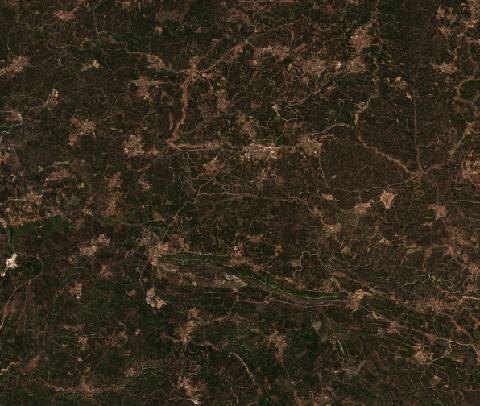 Satellite view near Vila de Rei, Portugal
