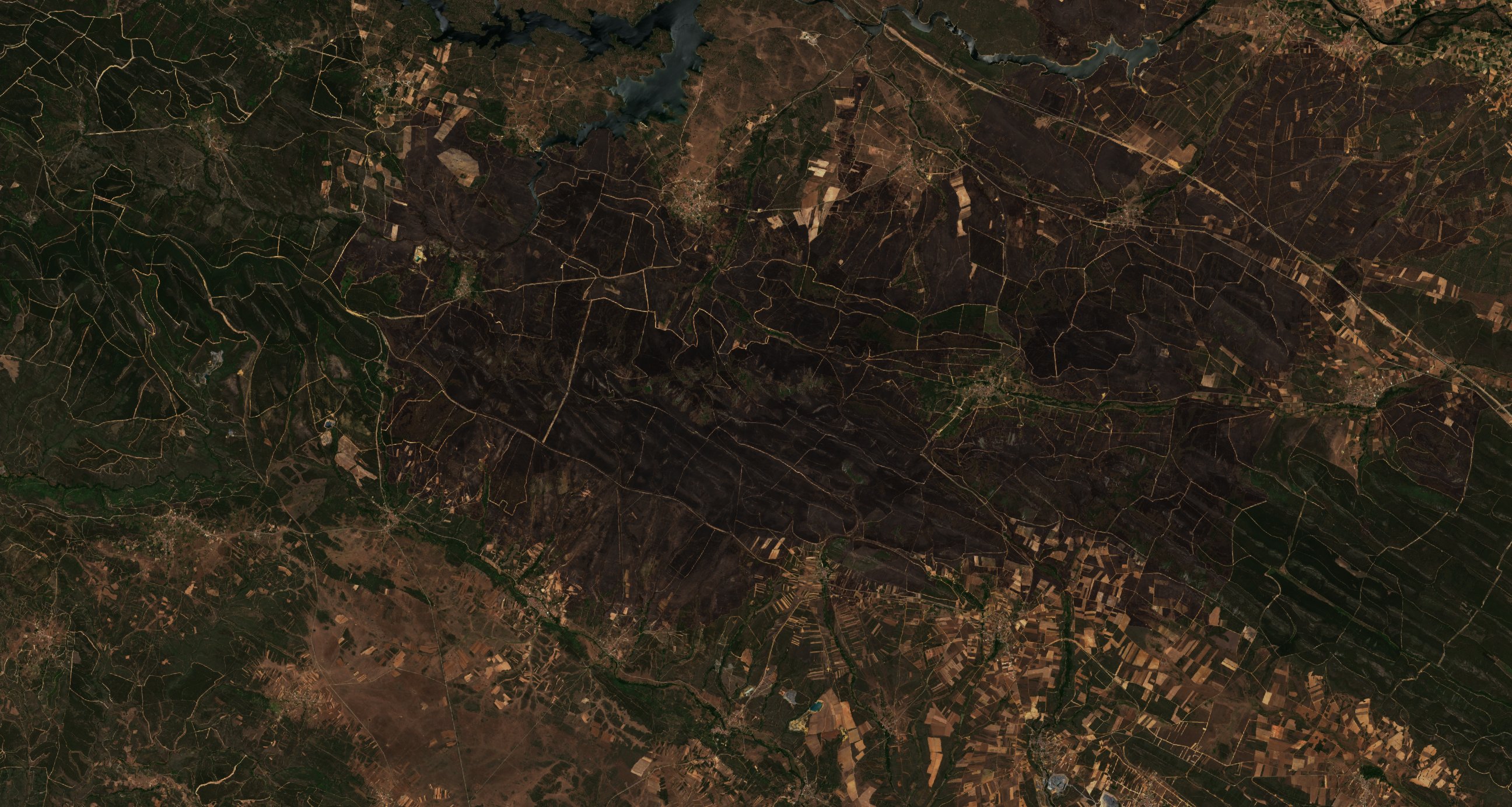 The burned area in 2022-ben