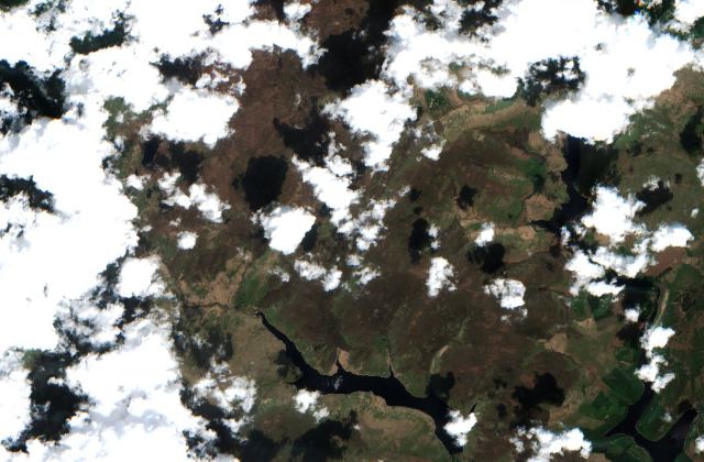 Satellite view near Rhayader