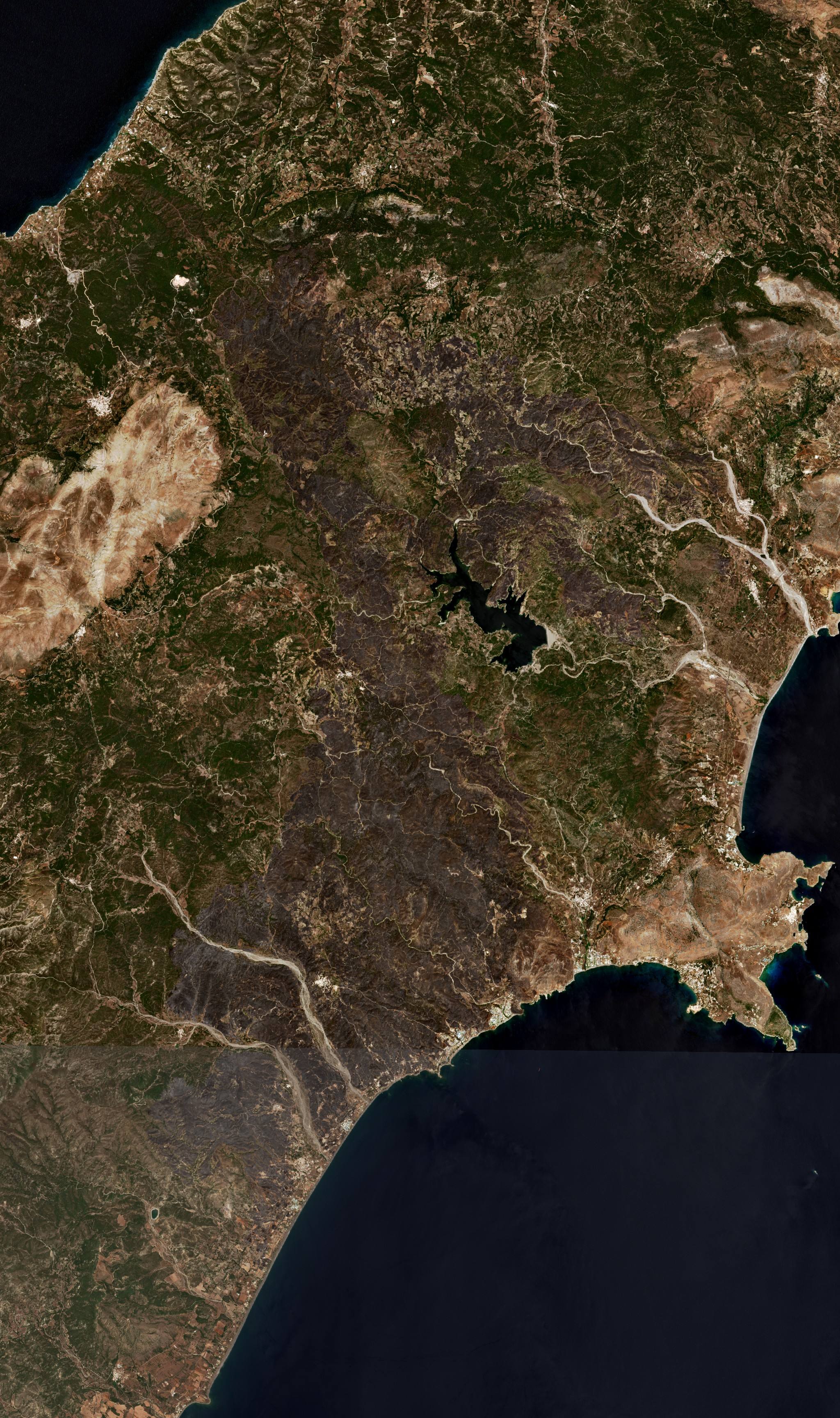 The area after the fire, July 28, 2023