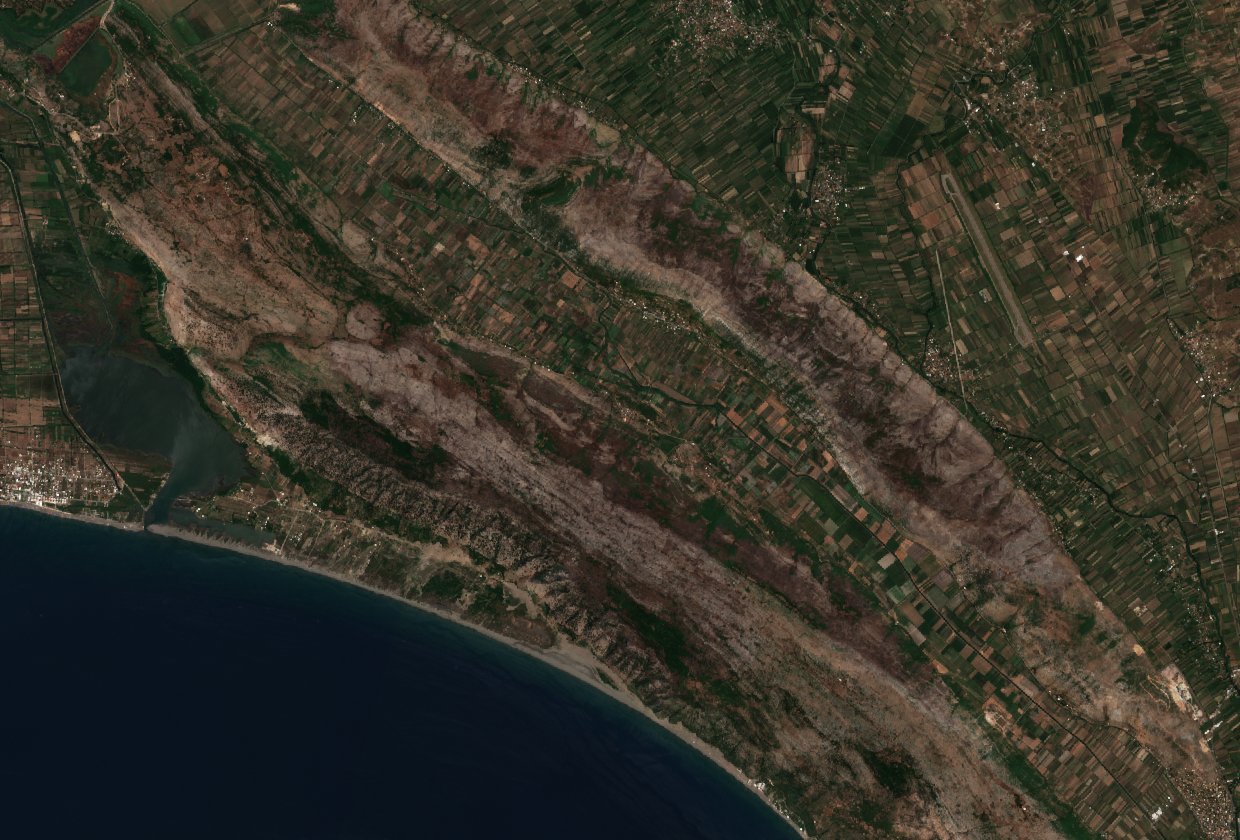 The area after the fire, August 12, 2020