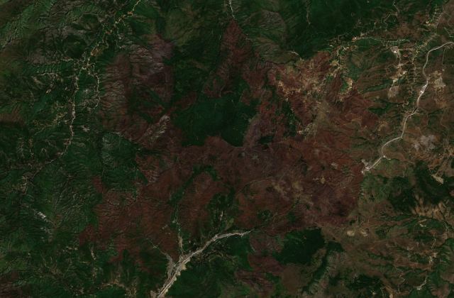 Satellite view near Shënmëri