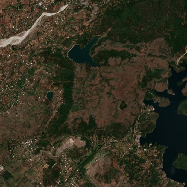 Burned area near Shkodër from space