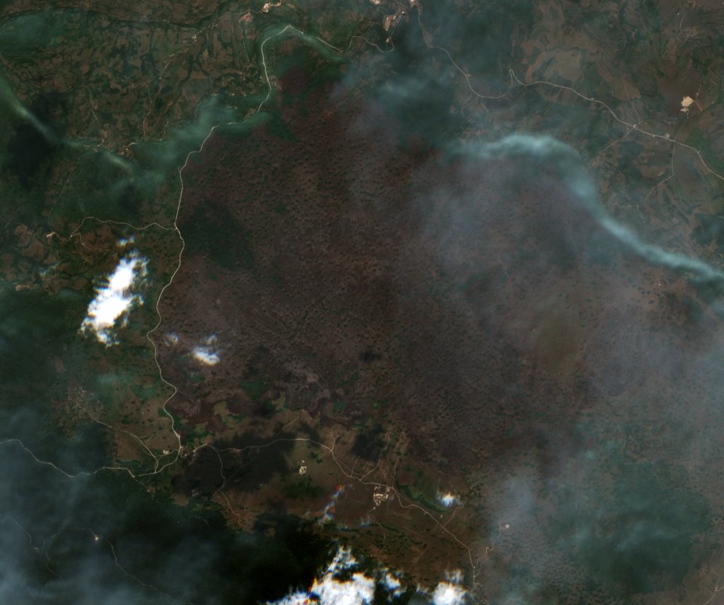 The area after the fire, August 26, 2017