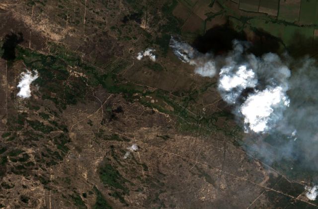Satellite view near Siverskodonetsk
