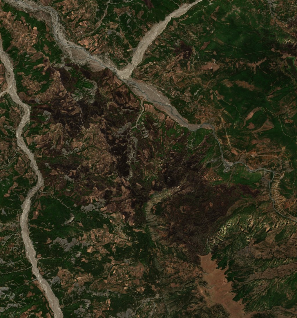 The area after the fire, August 20, 2025