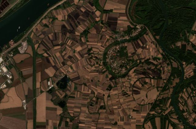 Burned area near Smederevo from space