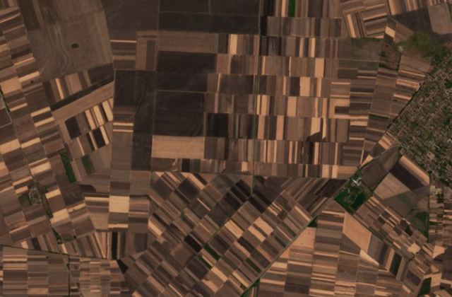 Burned area near Srpska Crnja from space