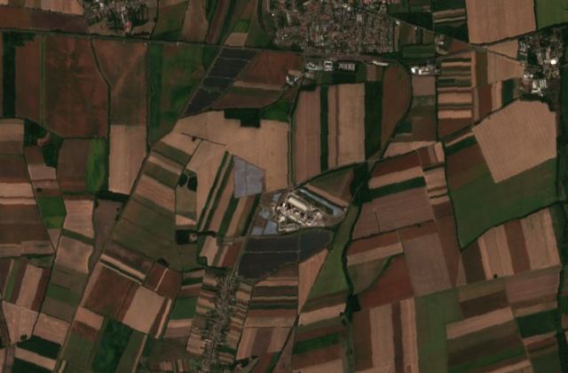 Satellite view near Szentlőrinc