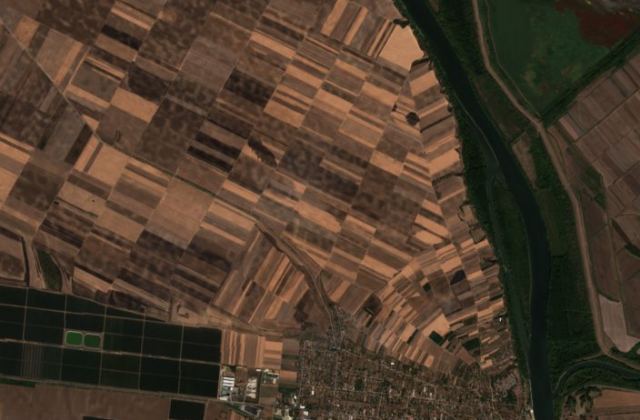 Burned area near Titel from space
