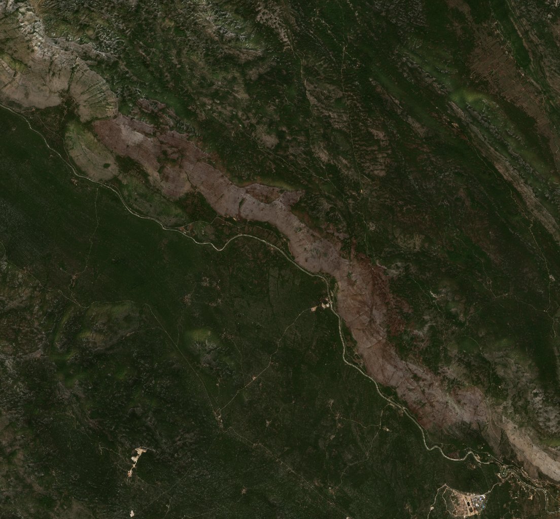 The area after the fire, September 26, 2021