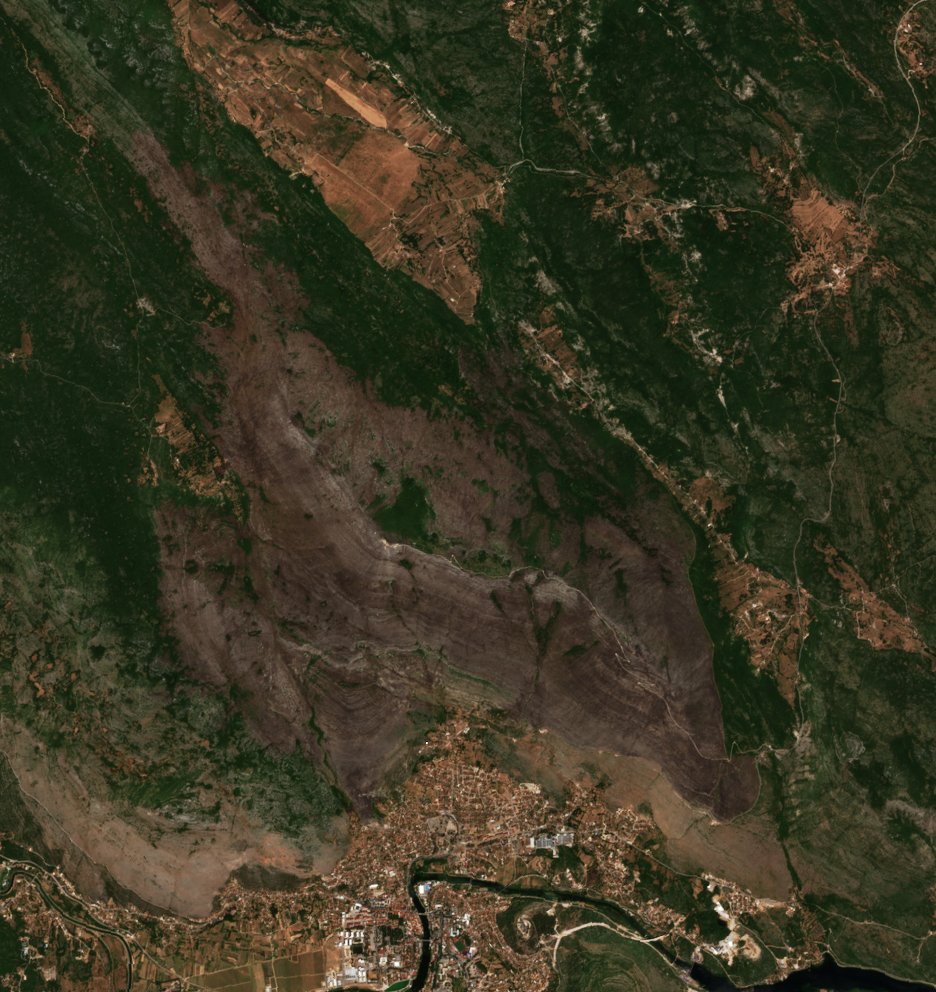 The area after the fire, July 22, 2025