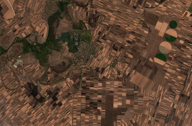 Burned area near Farkaždin from space
