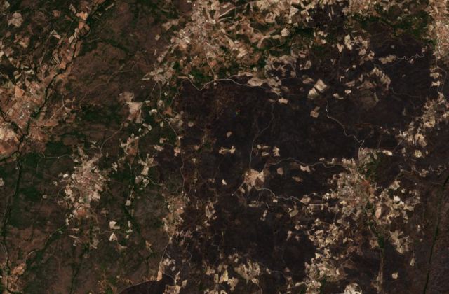 Burned area near Valpaços from space