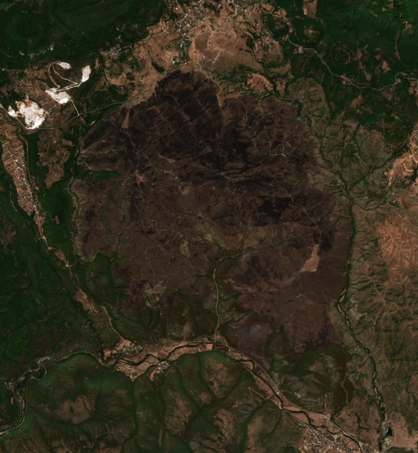 The area after the fire, August 28, 2025