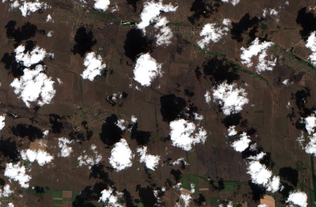 Satellite view near Vuhledar