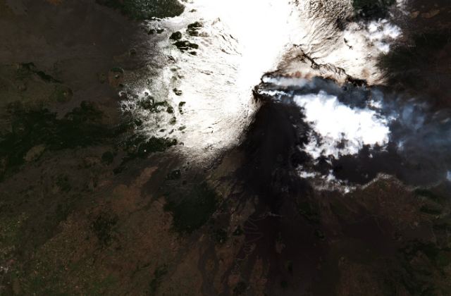 Satellite view near Zafferana Etnea