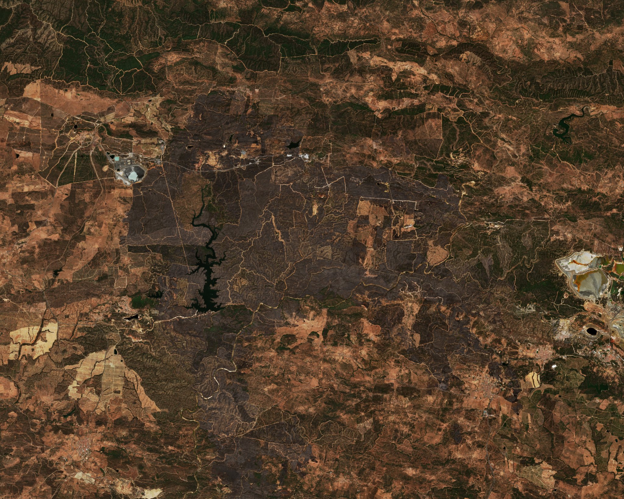 The area after the fire, September 3, 2020