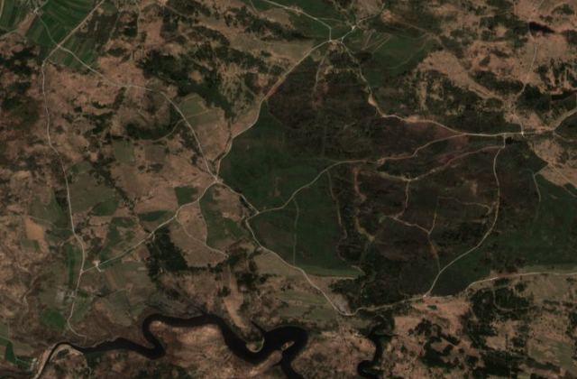 Satellite view near Zwettl Stadt